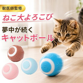 ＼新商品／【獣医師監修】ストレス発散 猫 のための 自動走行 ボール おもちゃ 充電式 繰り返し使える 一人遊び 運動不足 球体 自動 猫じゃらし にゃんにゃん ボール 動く ねこじゃらし USB充電 ねこ ペット 猫用品 光る 振動する 走る ワクワク 楽しい