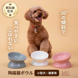 ＼食べやすい傾斜角／ フードボウル 犬用 食器 ペット食器 餌入れ エサ入れ 餌皿 ご飯皿 食器台 高さ 陶磁器 傾斜 斜め 角度 早食い防止 吐き戻し防止 滑り止め 猫用 吐き戻し防止 おしゃれ 可愛い 水飲み ペット用 シニア犬 陶器 セラミック 倒れにくい フードスタンド