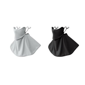 【2双冷感アームカバーおまけ】フェイスカバー 2枚セット 1枚 ひんやり素材 UVカット フェイスマスク ネックカバー 日焼け止め マスク 首 接触冷感 日焼け防止 日焼け対策 男女兼用 夏用 紫