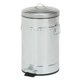 ゴミ箱 ダストボックス 蓋付き ペダル スチール ラウンドペダルペール 12L ガルバナイズ 34741