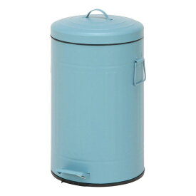 ゴミ箱 ダストボックス 蓋付き ペダル スチール ラウンドペダルペール 12L スモークブルー 34743