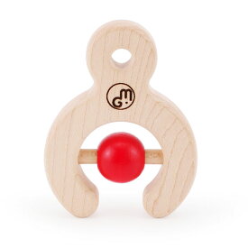 ラトル：DARUMA（ダルマ）/ RED / MGWTRA09 / マストロ・ジェッペット / 3ヶ月〜 木製 日本製 キッズ・ベビー おもちゃ がらがら・ラトル / 370095