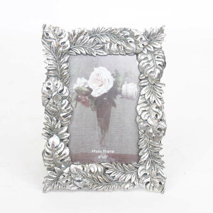 写真たて フォトスタンド 村田屋産業 フォトフレームシルバーリーフ レジン ガラス インテリア 飾り おしゃれ かわいい 3461