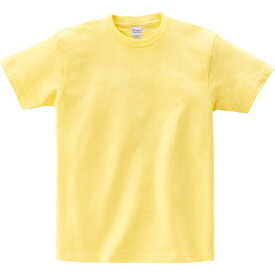 【おまとめ6枚セット】 Print Star ティーシャツ CVT5.6オンス CVT ヘビーウェイトTシャツ/ライトイエロー/100cm ジュニア 子供 男子 女子 シンプル 部屋着 まとめ買い