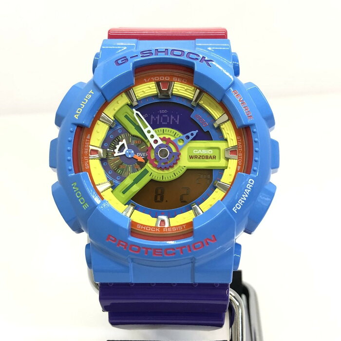 G Shock ジーショック Casio カシオ 腕時計 Ga 110f 2jr マンボックス G Shockman 中野シロウ フィギュア付き マルチカラー ビッグフェイス ビッグケース デジアナ アナデジ クォーツ 希少 メンズ T東大阪店 Itw7chetuk80 中古 Ry5052 Product Details Japanese