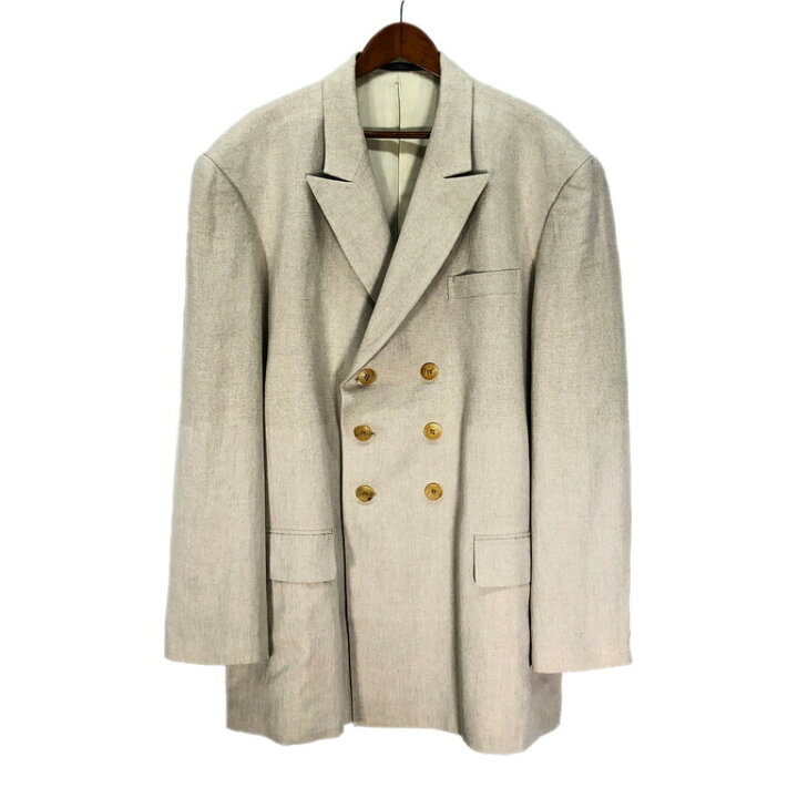 楽天市場 Yohji Yamamoto Pour Homme 94ss リネンレーヨンピークドラペルダブルブレストテーラードジャケット スケアクロウ期 案山子 レア 希少 初期 Archive アーカイブ ヴィンテージ オールド ベージュ 1990s ヨウジヤマモトプールオム 三国ケ丘店 Itd35q8cnmeg 中古