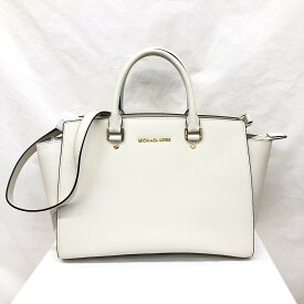 MICHAEL KORS マイケルコース ハンドバッグ 2WAY ショルダーバッグ レザー ホワイト スリングバッグ クロスボディ 斜め掛け鞄 大きめ 大容量 通勤 通学 レディース 三国ヶ丘店 ITENWWBD7NQV【中古】 RH11794M