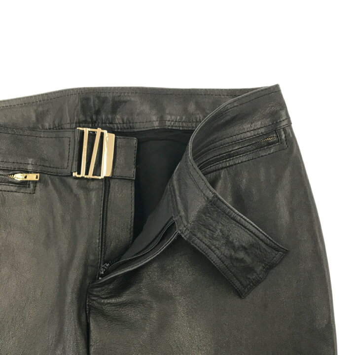 楽天市場】GUCCI グッチ ゴートレザーパンツ ブーツカット フレア 38 
