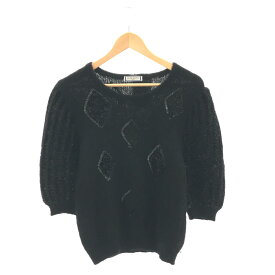 YVES SAINT LAURENT イヴ・サンローラン スパンコールデザインニット Knit セーター 長袖 レディース トップス ヴィンテージ 三国ケ丘店 ITLBC9KX28GA 【中古】 RM4116D