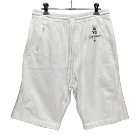 Y-3 19SS DY7195 NEW CLASSIC SHORTS IN CORE WHITE ロゴプリント刺繍スウェットイージーハーフパンツ ショーツ Yohji Yamamoto adidas ヨウジヤマモト アディダス メンズ 三国ケ丘店 ITJKPXGPIJJW 【中古】 RM2902I