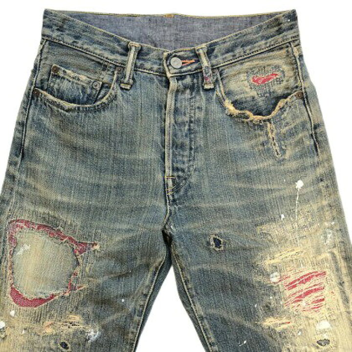 楽天市場】KAPITAL LEGS キャピタル レッグス Studs Damaged Denim 