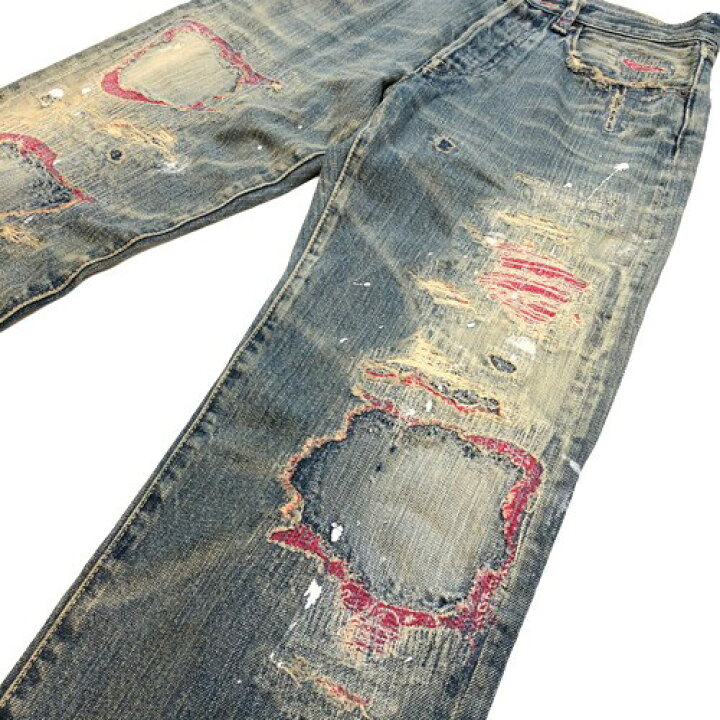 楽天市場】KAPITAL LEGS キャピタル レッグス Studs Damaged Denim  