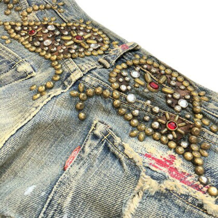 楽天市場】KAPITAL LEGS キャピタル レッグス Studs Damaged Denim 