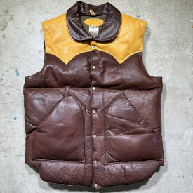 Rocky Mountain Featherbed SPECIAL!! 70's~ ロッキーマウンテン LDV オールレザーダウンベスト オリジナル 珍品 三国ケ丘店 ITBB6Y5UYKN0 【中古】 RM2848H