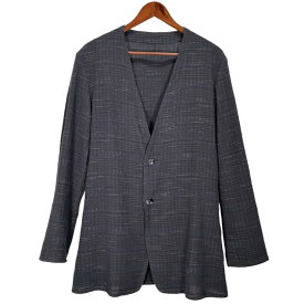 the Sakaki 16SS 居間着 丙 ima-gi 2B甘織生地ノーカラージャケット カーディガン 長袖 和装 リネンライクコットン ザ サカキ メンズ 貝塚店 IT2310UI6A53 【中古】 RK1016D