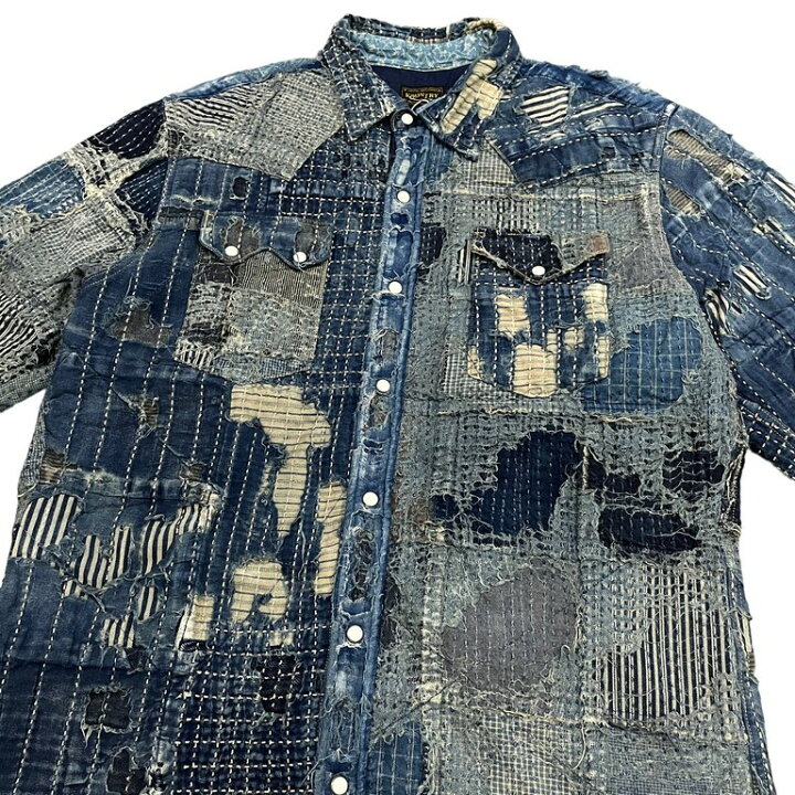楽天市場】KAPITAL タグ付未使用 22SS KOUNTRY BOROウエスタンシャツ 
