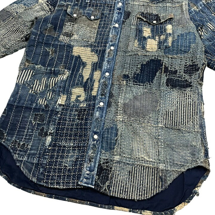 楽天市場】KAPITAL タグ付未使用 22SS KOUNTRY BOROウエスタンシャツ 