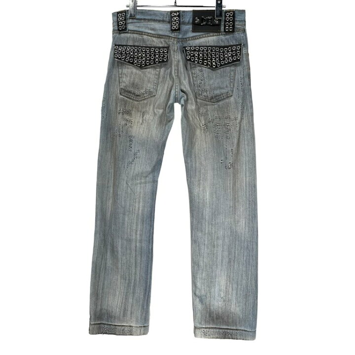 楽天市場】DOLCE&GABBANA 06SSレザーベルトループハトメダメージデニム 