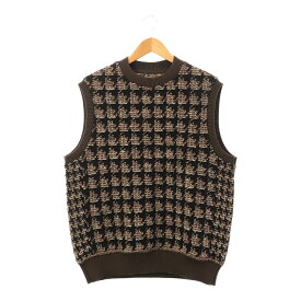 COOHEM コーヘン BRITISH TWEED KNIT VEST ブリティッシュ ツイードニットベスト メンズ L 日本製 ブラウン 貝塚店 IT4MQ5I2C9AW 【中古】 RK1058D