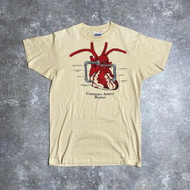 80's Coronary Artery Bypass Heart Tee バイパス Hanes ヘインズ シングルステッチ 心臓 USA製 米国製 ヴィンテージ vintage 220U 貝塚店 ITDIHLJTN5PA 【中古】 RK220U