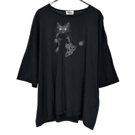 Vivivenne Westwood MAN 16AW キャットオーブプリントオーバーサイズカットソー Tシャツ 半袖 猫 ヴィヴィアンウエストウッド マン メンズ 三国ケ丘店 ITL0NGF3CFGQ 【中古】 RM3720I