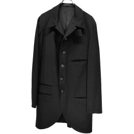 Yohji Yamamoto Pour Homme 20SS ウールギャバジン6Bストラップスタンドカラー燕尾ロングテーラードジャケット ブルゾン コート アウター HN-J45-100 ヨウジヤマモトプールオム メンズ 三国ケ丘店 IT4INGN7IBWG 【中古】 RM3795I