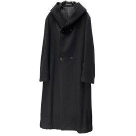 Yohji Yamamoto Pour Homme 21AW エアリーモッサダブルブレストフーデッドロングコート ジャケット ブルゾン アウター メルトン HE-C18-508 ヨウジヤマモトプールオム メンズ 三国ケ丘店 IT15OA1L3LGA 【中古】 RM3800I