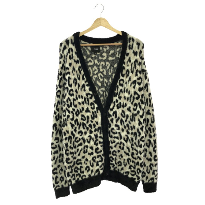 楽天市場】HUF ハフ サイズL SNOW LEOPARD CARDIGAN スノー レオパード  