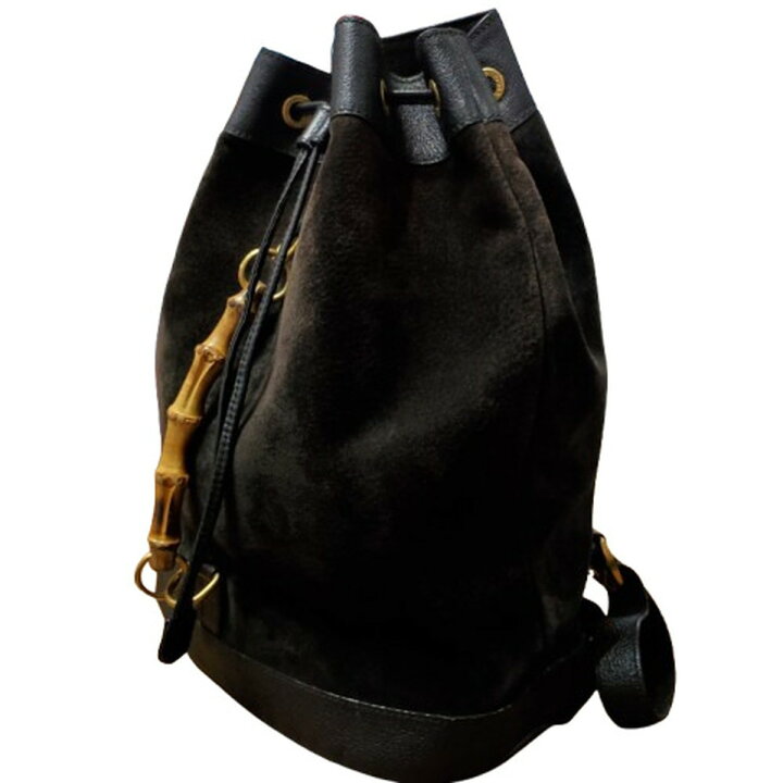 楽天市場】GUCCI グッチ スエード レザー バンブー 003.2855 巾着 