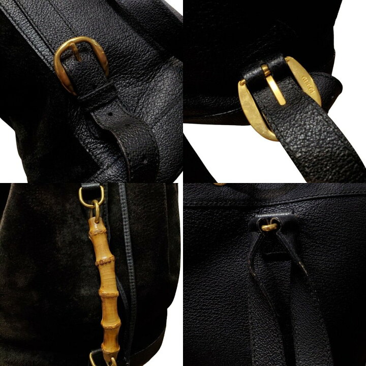 楽天市場】GUCCI グッチ スエード レザー バンブー 003.2855 巾着 