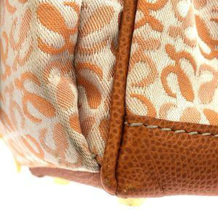 楽天市場】LOEWE ロエベ ハンドバッグ カバン 総柄 オレンジ ホワイト 