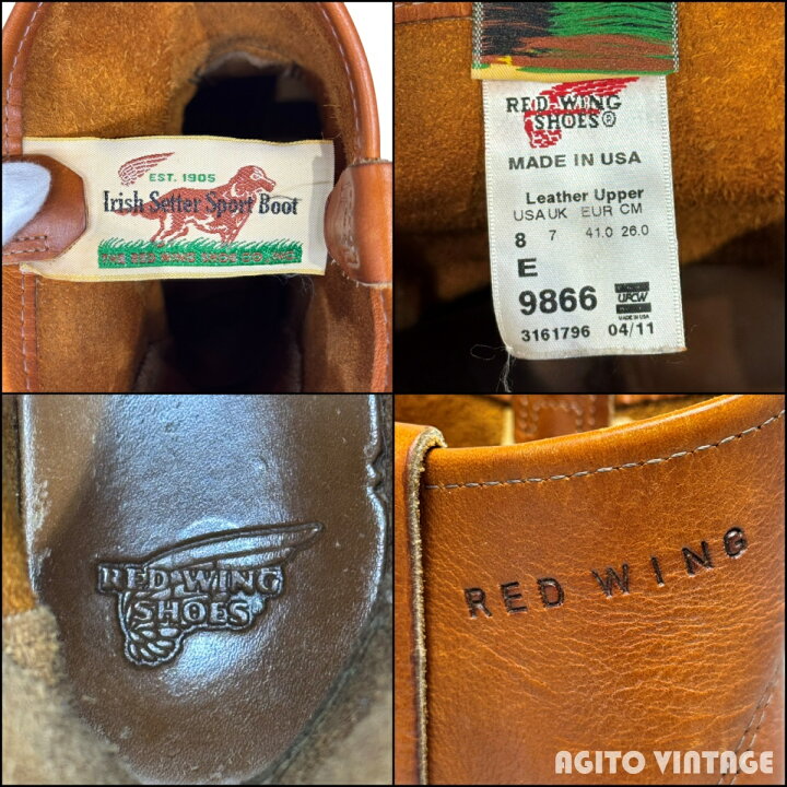 楽天市場】Red Wing レッドウィング 9866 復刻犬タグ ペコスブーツ 