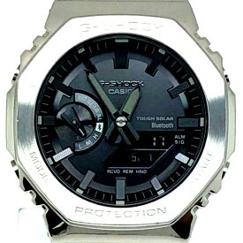 G-SHOCK ジーショック CASIO カシオ 腕時計 GM-B2100D-1A フルメタル タフソーラー モバイルリンク Bluetooth搭載 ダブルLEDライト デジアナ シルバー×ブラックダイヤル カシオーク 三国ケ丘店 IT1ODA25IJV4 【中古】