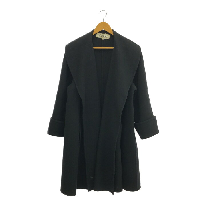 楽天市場】Chloe クロエ ウール ロングコート アウター ブラック WOOL 