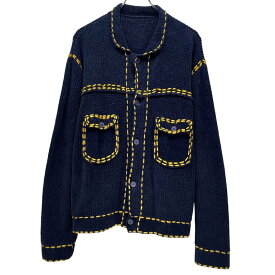 PHINGERIN 23AW PG1 KNIT NAVY ハンドステッチデザインニットジャケット ブルゾン カーディガン アウター トップス PD-232-KN-021 フィンガリン メンズ 三国ケ丘店 ITMN9J9Z3NN0 【中古】 RM4844I