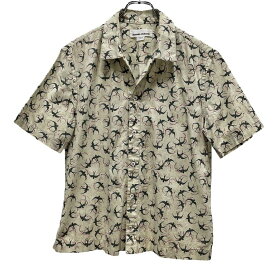 hussein chalayan ツバメプリント裾テーピングショートスリーブオープンカラーシャツ 半袖 ブラウス 開襟 総柄 Archive 00s VIA BUS STOP フセインチャラヤン メンズ 三国ケ丘店 IT2WMZVOI0PS 【中古】 RM4870I