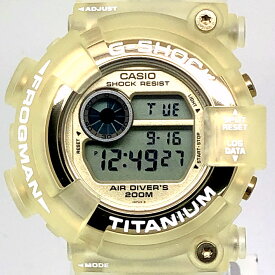 G-SHOCK ジーショック CASIO カシオ 腕時計 DW-8201WC-9T FROGMAN W.C.C.S. フロッグマン トリプルマンタEL チタンケース 世界サンゴ礁保護協会 スケルトン ホワイトロゴ ゴールド金具 1998年6月発売 三国ケ丘店 ITE653LACJN6 【中古】