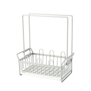 水切りラック スポンジホルダー スポンジ置き ステンレス 食器 大容量 水切りカゴ シンク上 キッチン用品 台所 キッチン収納 ラック 棚 たわし置き カップ箸置き キッチンラック 調理台ラッ