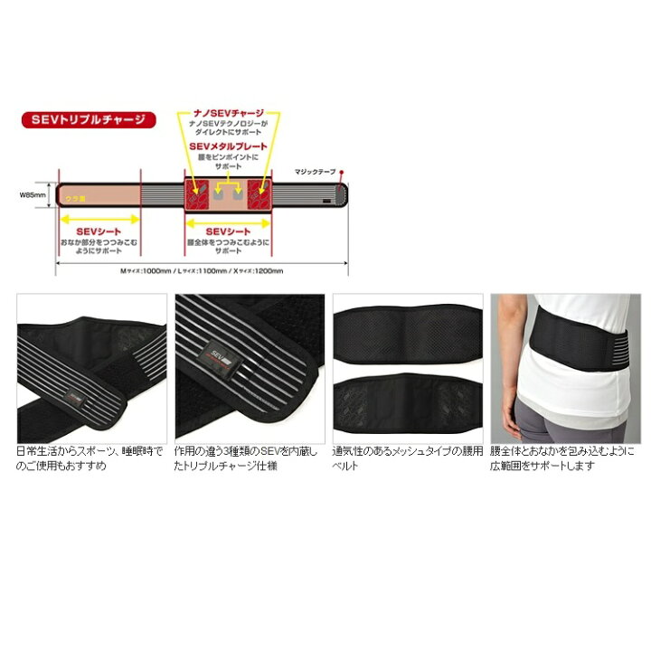 楽天市場】【ポイント7倍】SEV HPウエストベルト 腰痛 【手洗いOK 