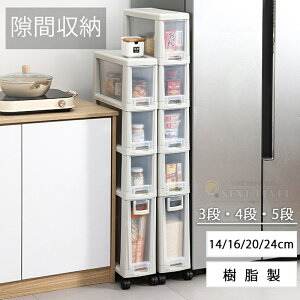 収納ワゴン キッチンワゴン 隙間収納 コンパクト 隙間ワゴン キャスター付き 14cm 16cm 20cm 24cm 3段/4段/5段 隙間ラック キッチン隙間収納 キッチン収納 パントリー収納 洗面所 浴室収納 リビン