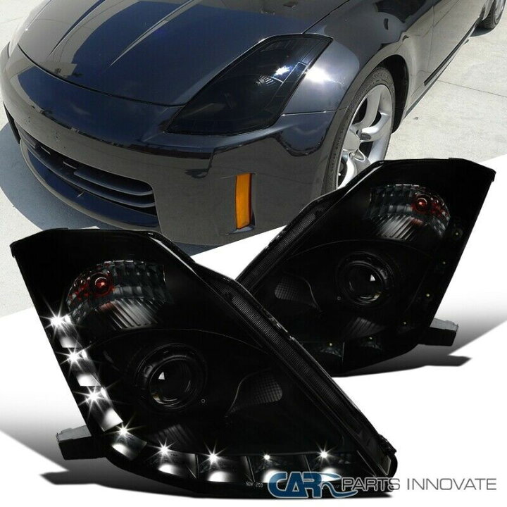 楽天市場 ヘッドライト Z33 フェアレディz Z33 350z Led ヘッドランプ タイプa スモーク Vq35de 日産 Spec D 510supply 楽天市場店