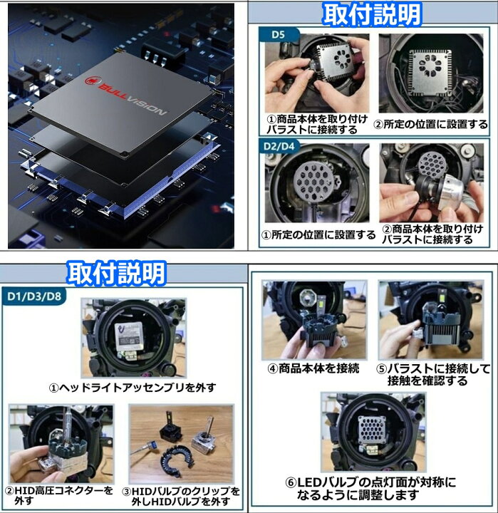 楽天市場】HID変換 LEDヘッドライトバルブ ロービーム iQ KGJ10 トヨタ 