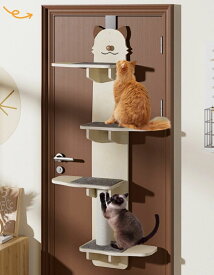 キャットツリー キャットクライマー 据え置き スリム キャットクライマー ドアハンギングキャットタワー マルチレベルキャットコ