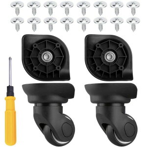 ホイール 車輪 キャリーケース 4個セット 取替え 車軸 部品 修理 静音 ゴム キャリーバッグ キット タイヤ 交換 キャスター 10/