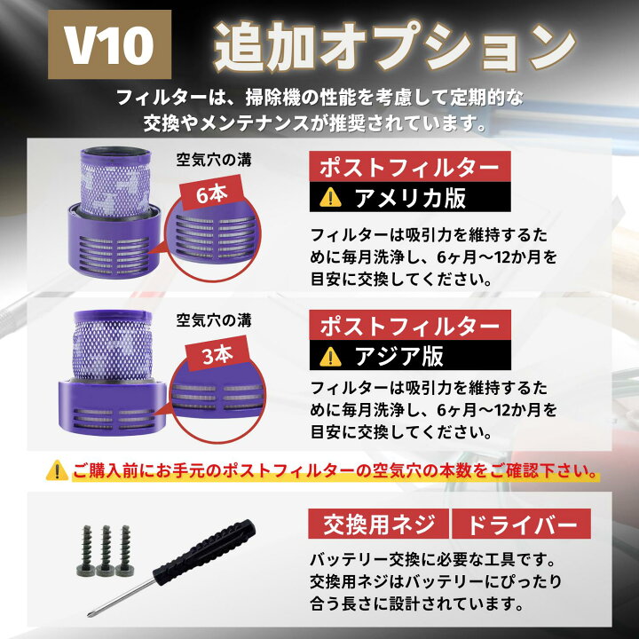 楽天市場】ダイソン V10 バッテリー Fluffy SV12 互換 25.2V 4000mAh 