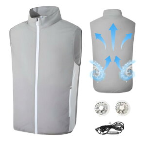 空調作業服 2025 半袖 ベスト ファン付きベスト 冷却ジャケット 熱中症対策 軽量速乾 USB給電 3段階風量調節 メッシュ素材 洗える 夏用 ブラシレスモーター 工事現場 農作業 アウトドア Longsafe