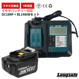 }L^ BL1460B ݊ 14.4V obe[ [dZbg e 6.0Ah USBo͕t cʕ\ dH hCo[ DC18RF BL1430 BL1430B BL1450 BL1450B Longsafe(dc18rf-bl1460b-1/1Zbg)