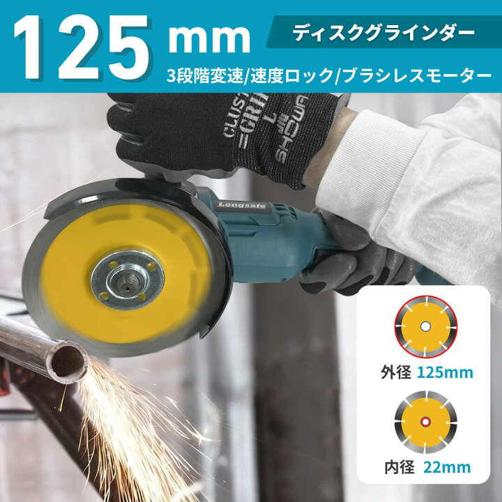 楽天市場】マキタ グラインダー 18V セット 互換 充電式 コードレス 
