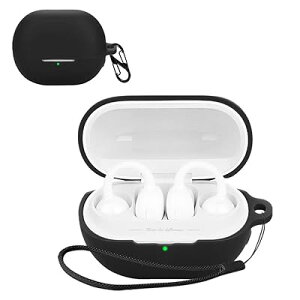 For SoundPEATS UU ケース 紛失防止用のフックを搭載した 軽量 キズ防止 防塵 傷つきにくい 柔らかなシリカゲルのスポーツクールなデザイン 衝撃 吸収 スリム ソフト ケースカバー 落下防止保護(