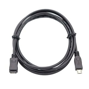 Micro USB2.0延長ケーブル 5ピン micro-B オス-メス 5芯線 データ転送&充電対 OTG(ホスト機能)延長対応 (1.5m)